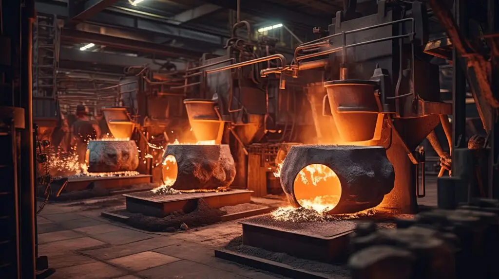 Foundry process Metal production. Generative AI